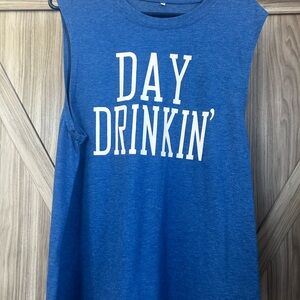 Day Drinking sleeveless shirt, XL